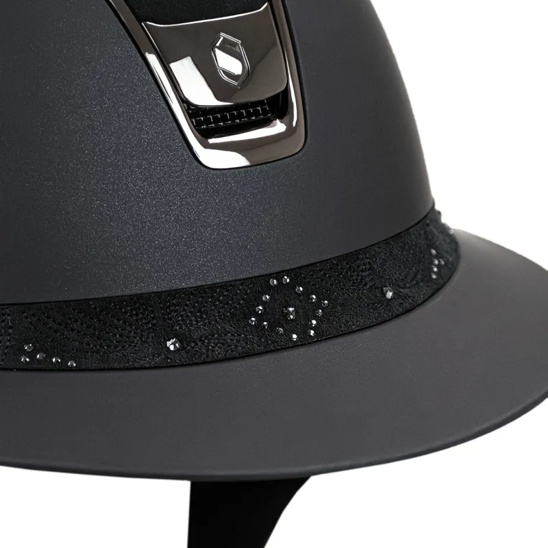 Samshield Miss Shield Shadowmatt 2.0 Celestial Crystal Hat - Black-4