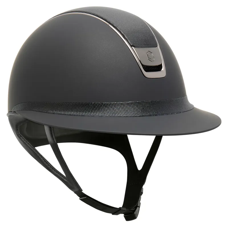 Samshield Miss Shield Shadowmatt 2.0 Full Shimmer Riding Hat - Black