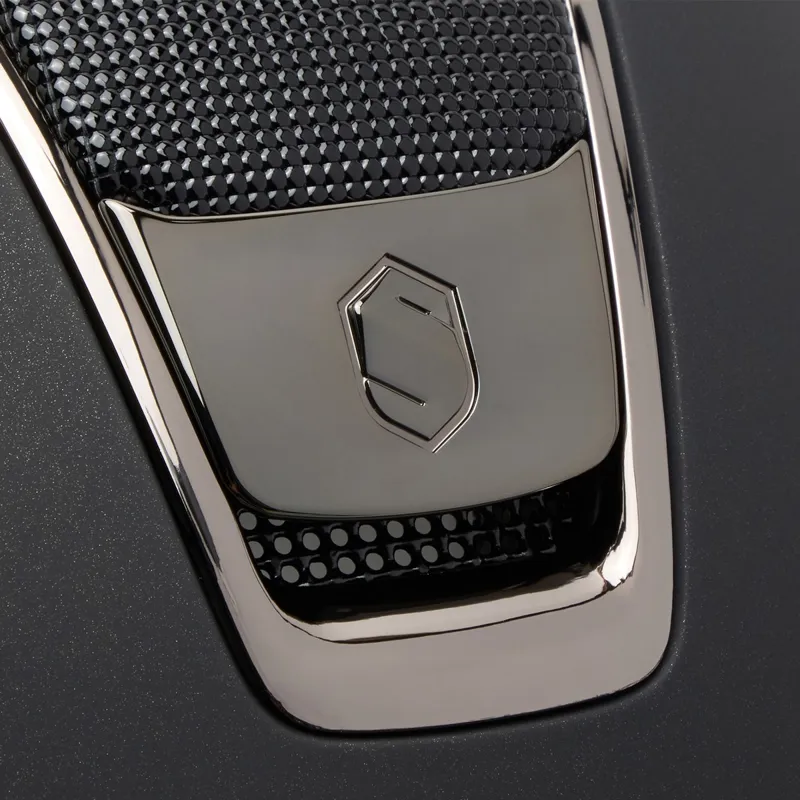 Samshield Miss Shield Shadowmatt 2.0 Full Shimmer Riding Hat - Black-2