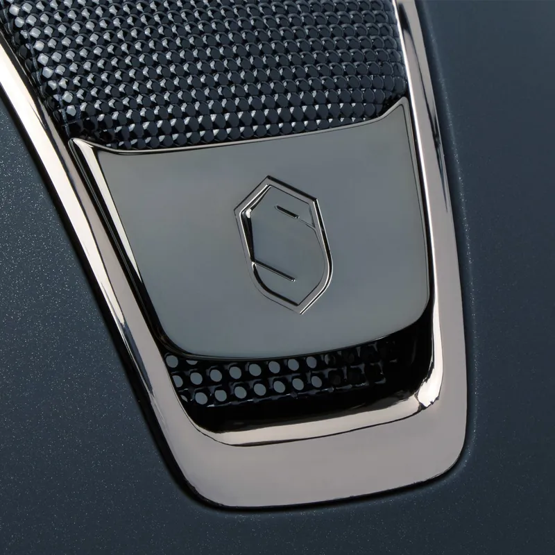 Samshield Miss Shield Shadowmatt 2.0 Full Shimmer Riding Hat - Blue-2