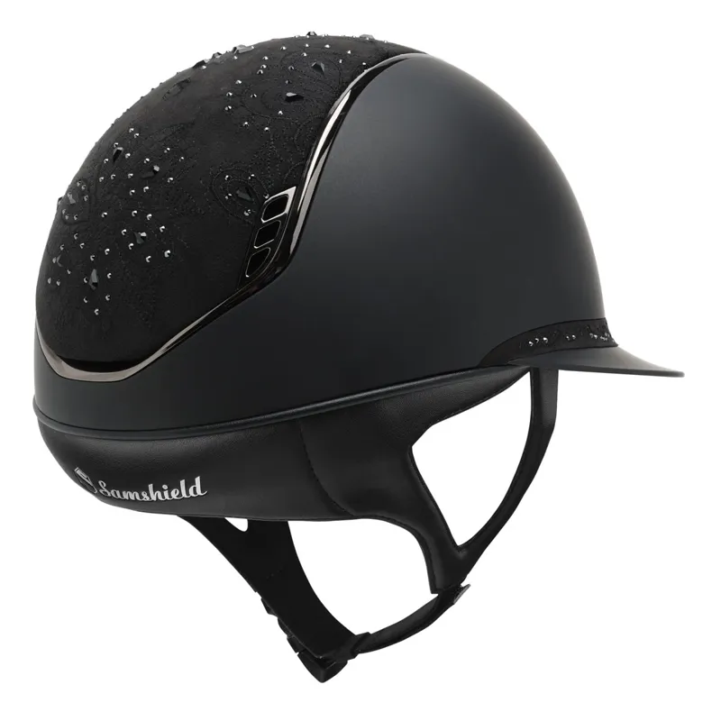 Samshield Miss Shield Shadowmatt 2.0 Crystal Bloom Hat - Black-1