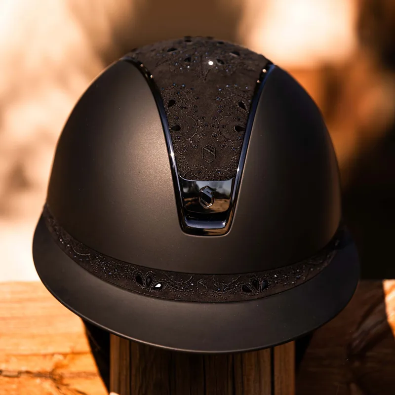 Samshield Miss Shield Shadowmatt 2.0 Crystal Bloom Hat - Black-3