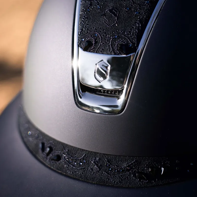 Samshield Miss Shield Shadowmatt 2.0 Crystal Bloom Hat - Black-4