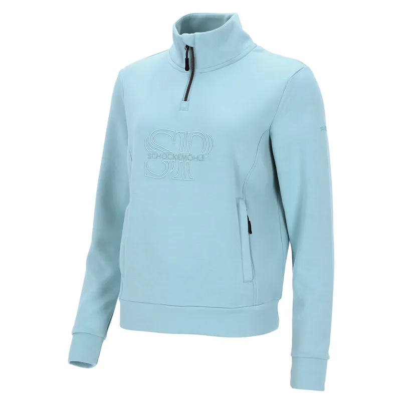 Schockemohle Coletta Womens Quarter Zip Jumper - Milky Blue