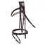 Schockemohle Monza C Removable Flash Bridle - Dark Brown/Gold