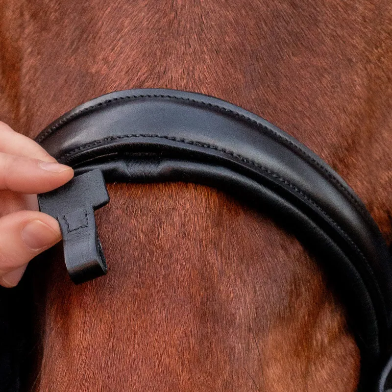 Schockemohle Monza C Removable Flash Bridle - Black/Gold-2