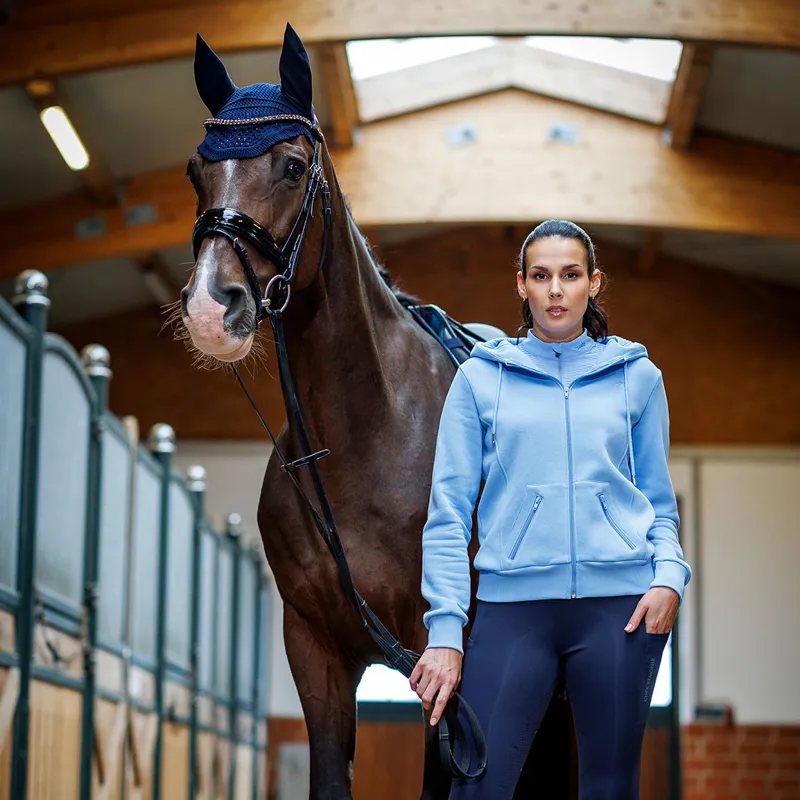 Schockemohle Claire Full Zip Hoodie - Sky Blue-1