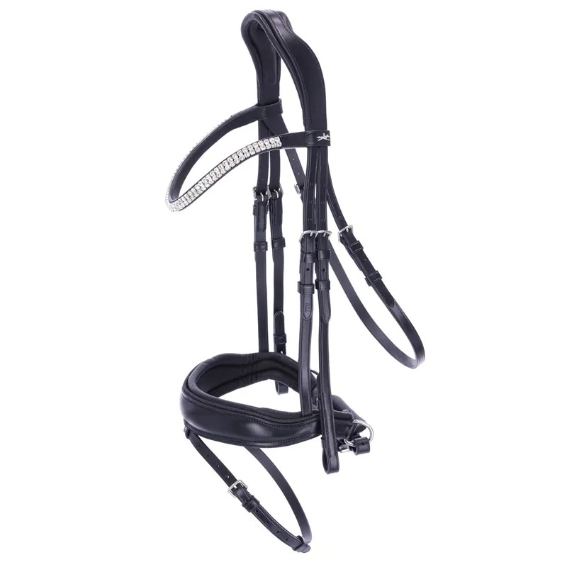 Schockemohle Valencia Flash Bridle - Black/Silver