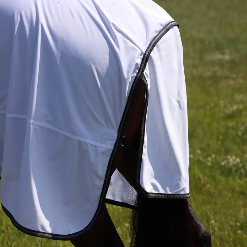 Shires Tempest Original Combo Neck Fly Rug - White/Navy-3