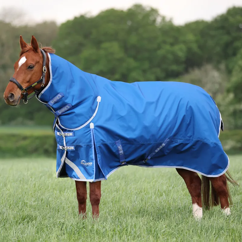 Shires Highlander Original 200g Combo Neck Turnout Rug - Blue