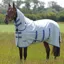 Shires Tempest Plus Sweet-Itch Combo Neck Fly Rug - White/Air Force