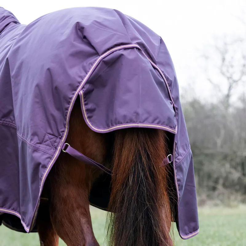 Shires Typhoon 100g Combo Neck Turnout Rug - Black Cherry-2