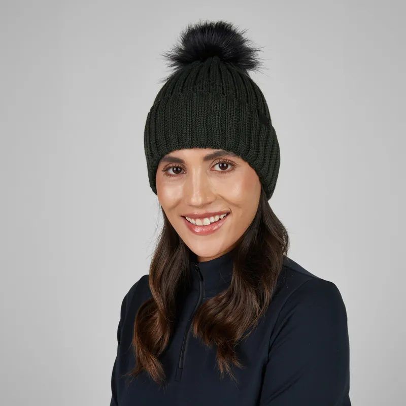 Pikeur Sports 8852 Pom Pom Beanie Hat - Black-1