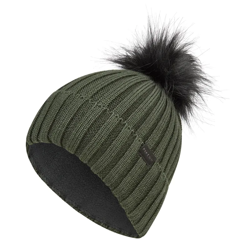 Pikeur Sports 8852 Pom Pom Beanie Hat Dark Khaki