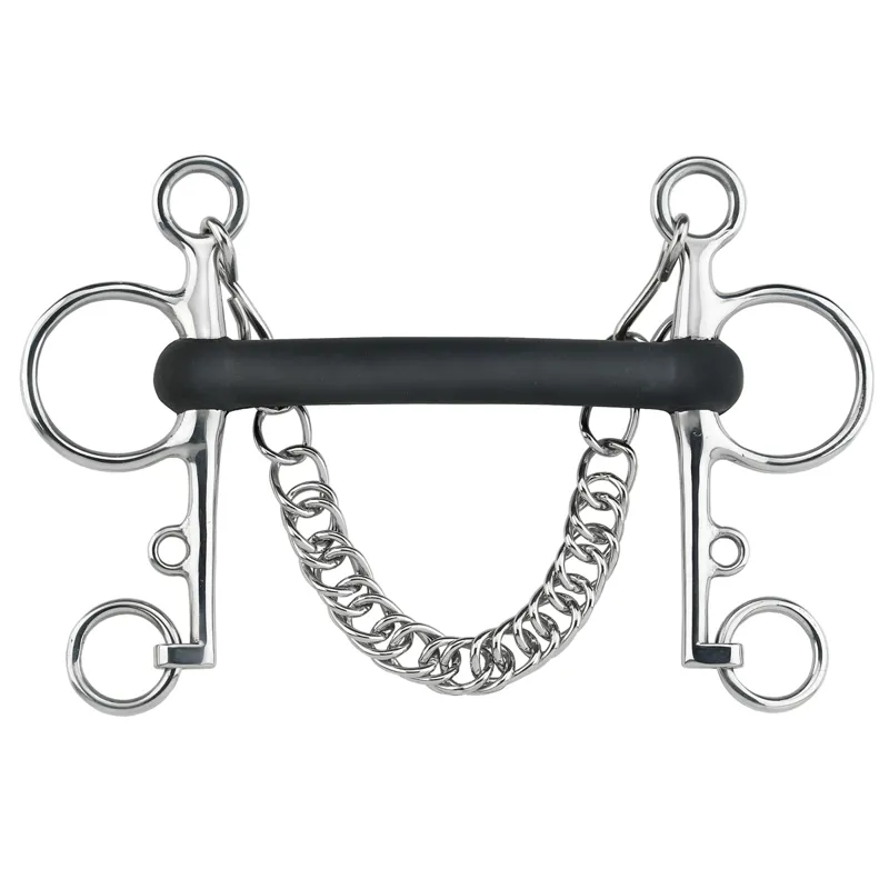 Sprenger Rubber Flex 18mm Mullen Mouth Pelham Bit