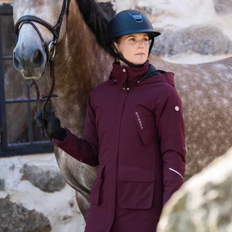 Stierna Stella Winter Womens Long Waterproof Coat - Merlot-6
