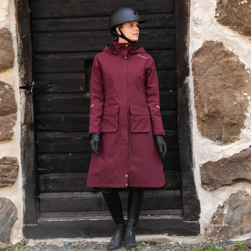 Stierna Stella Winter Womens Long Waterproof Coat - Merlot-2