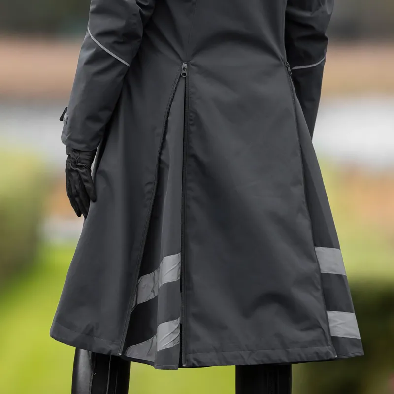 Stierna Nova Ladies Long Waterproof Rain Coat - Ebony-9