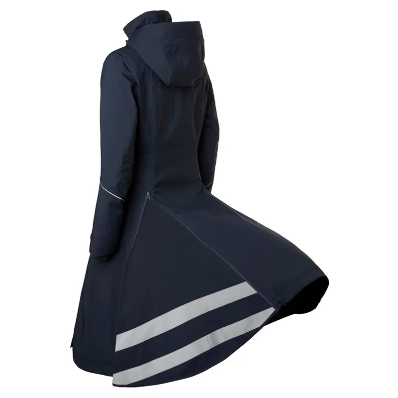 Stierna Nova Ladies Long Waterproof Rain Coat - Midnight Navy-3