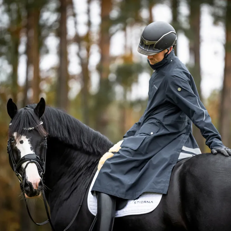 Stierna Sky Mens Long Waterproof Rain Coat - Midnight Navy-9
