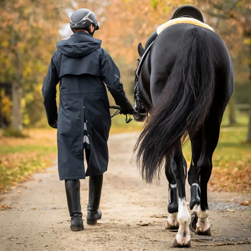 Stierna Sky Mens Long Waterproof Rain Coat - Midnight Navy-10