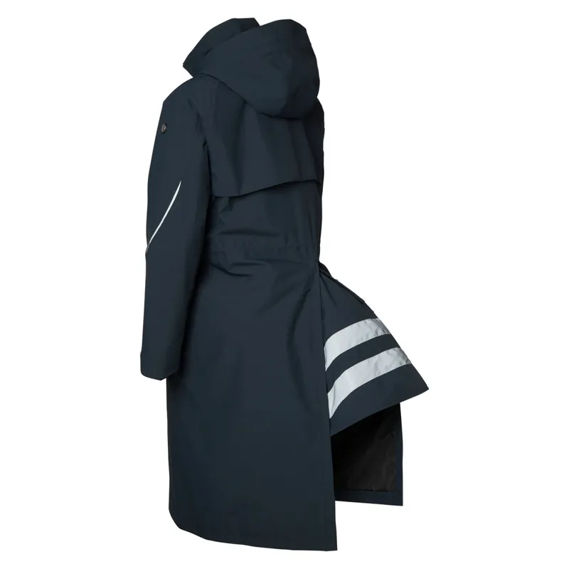 Stierna Sky Mens Long Waterproof Rain Coat - Midnight Navy-7