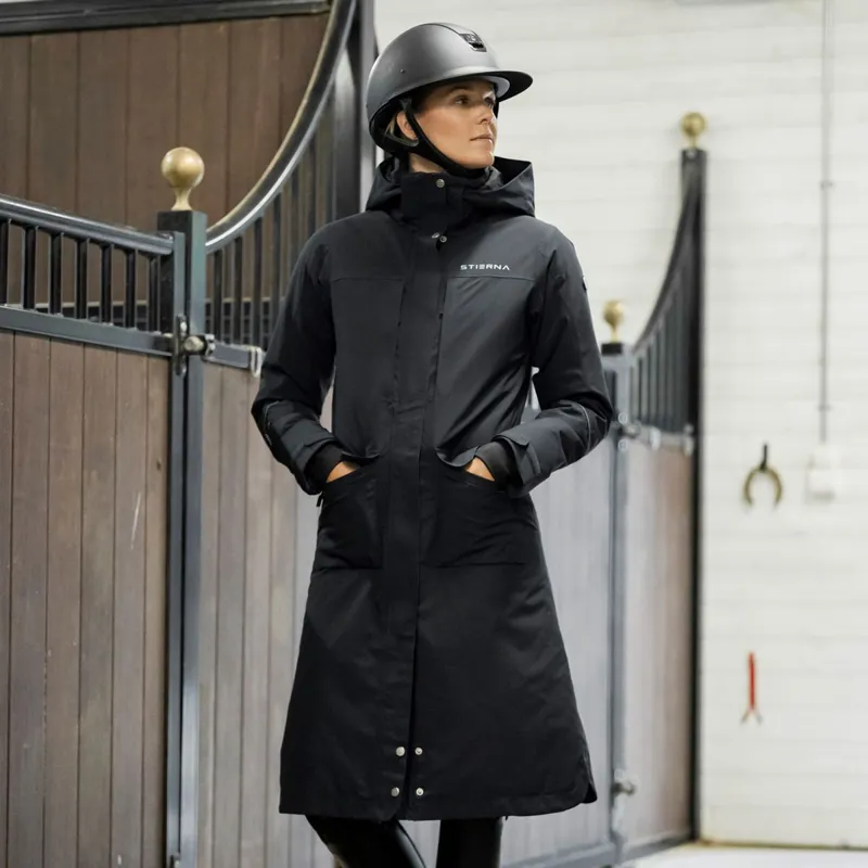 Stierna Stella 2.0 Womens Long Waterproof Coat - Midnight Navy-2