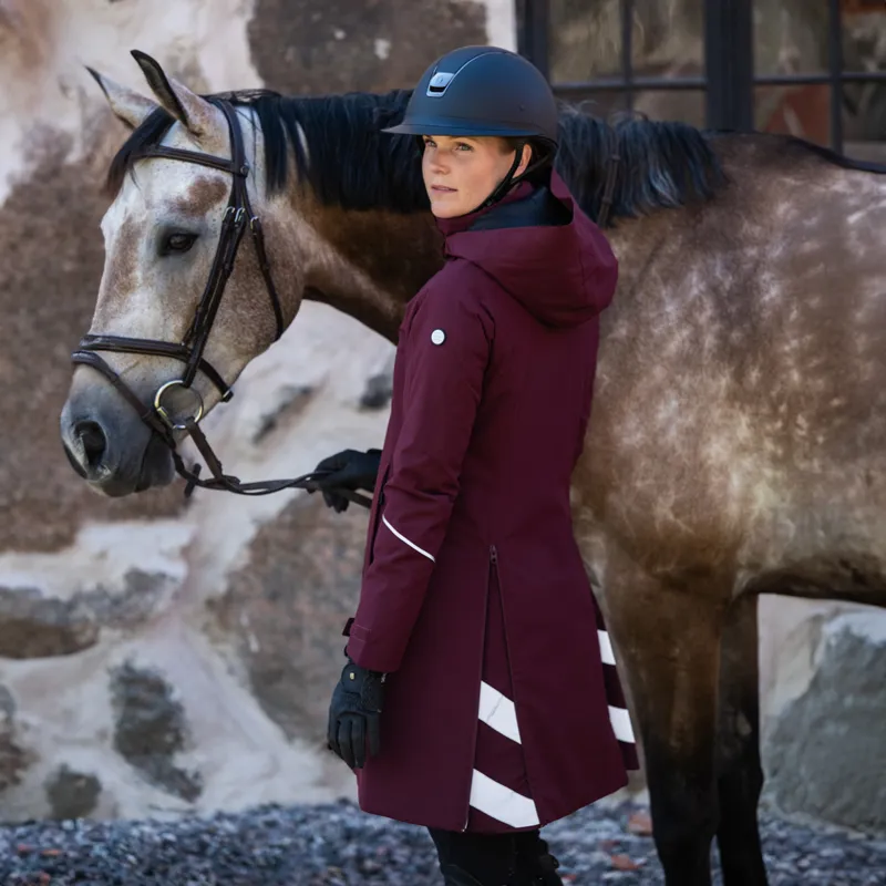 Stierna Stella Winter Womens Short Waterproof Coat - Merlot-1