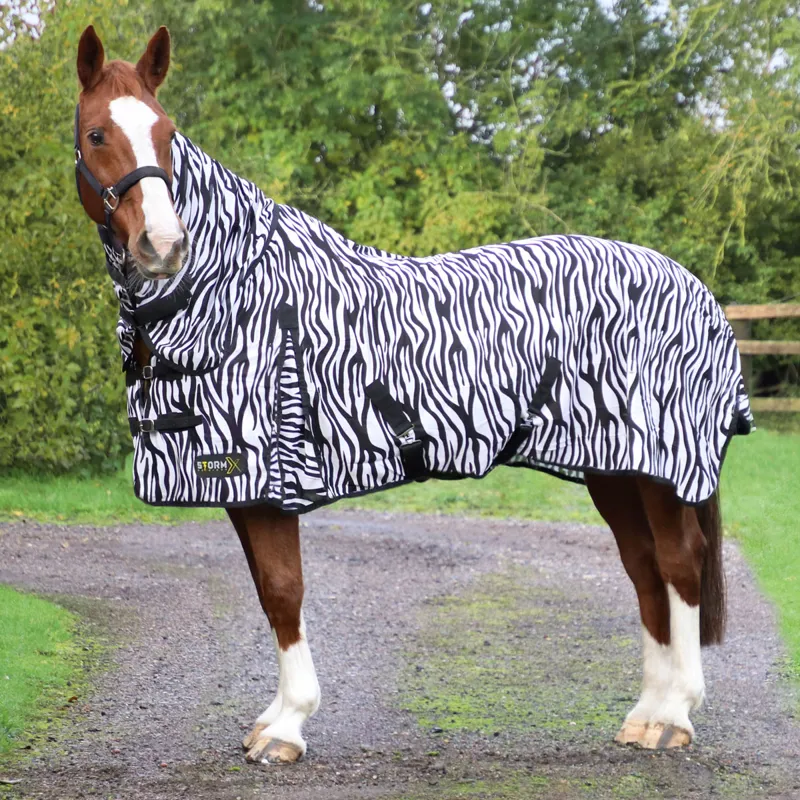 StormX Original Combo Neck Fly Rug - Zebra Print