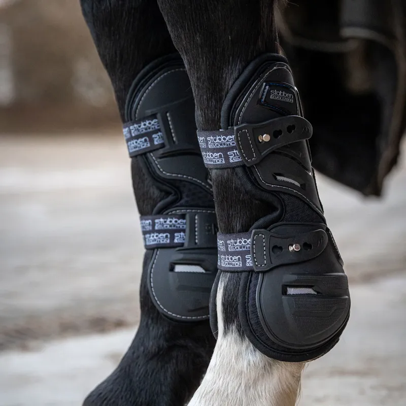 Stubben and Evolution Hybrid Tendon Boots - Black-2