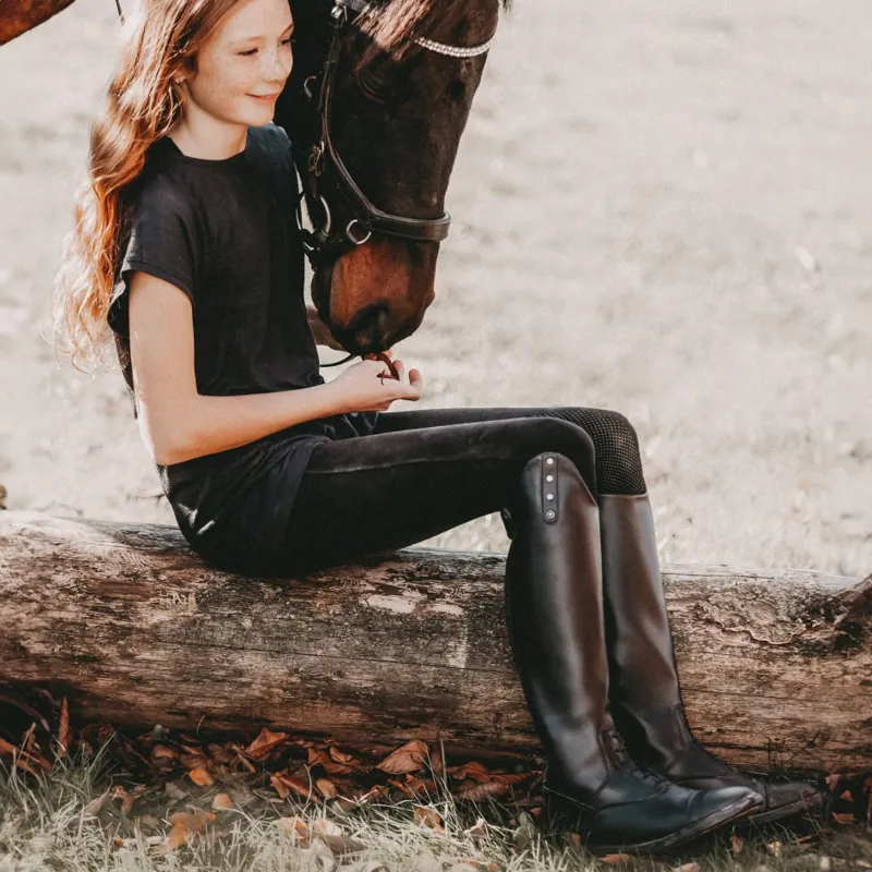 Suedwind Nova Fun Glitter Junior Tall Riding Boots - Black-2