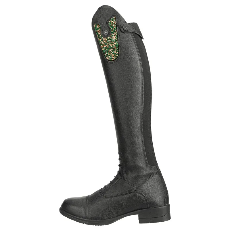 Suedwind Nova Fun Riding Boot Patches - Fine Crystal/Green Rose Gold-1