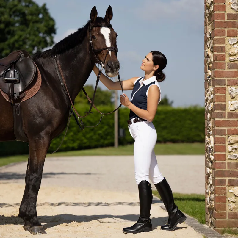 Toggi Haymarket Ladies Sleeveless Polo Shirt - Navy/White-5