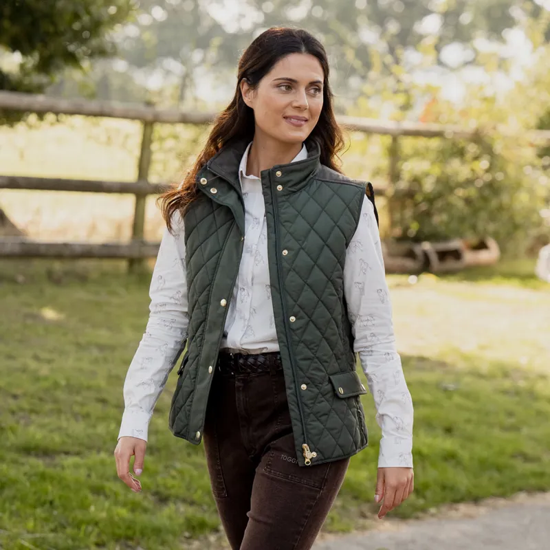 Toggi Storford Ladies Quilted Gilet - Dark Khaki-1