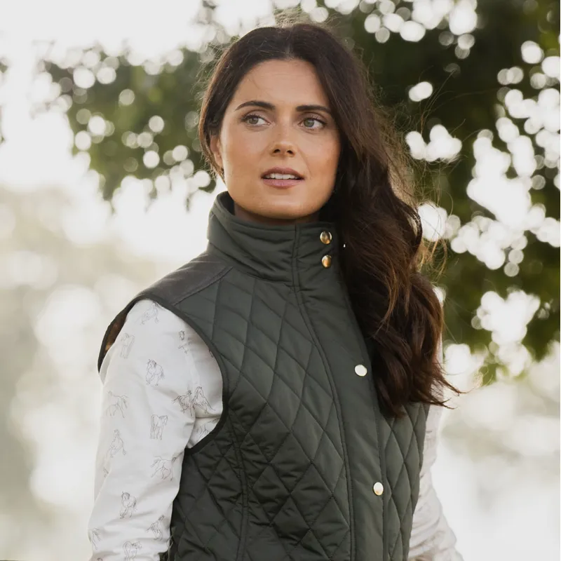Toggi Storford Ladies Quilted Gilet - Dark Khaki-3