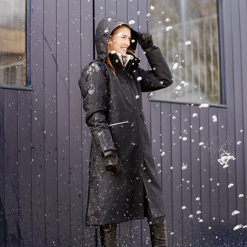 Ariat Long Rider Womens Waterproof Coat - Black-1