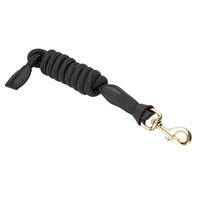 Velociti Lusso Leather Lead Rope - Black