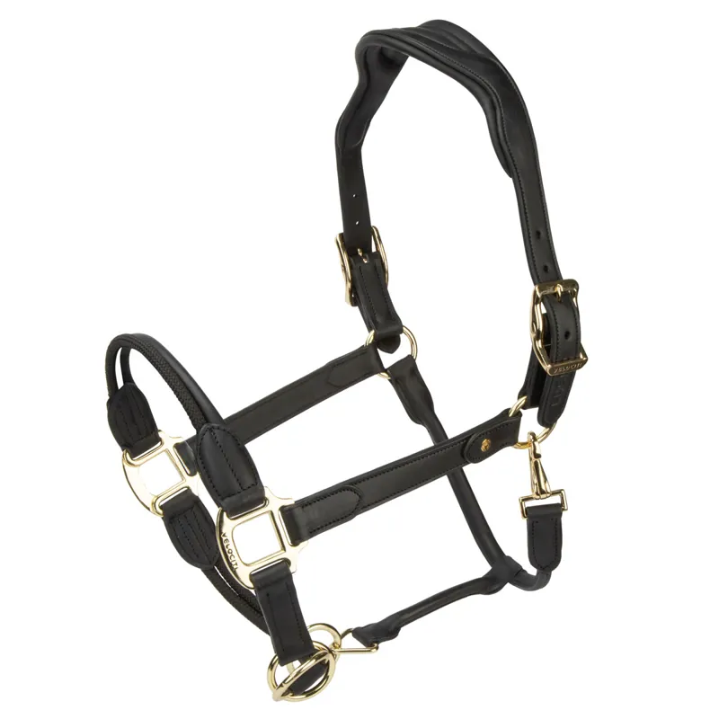 Velociti Lusso Soria Leather Headcollar - Black
