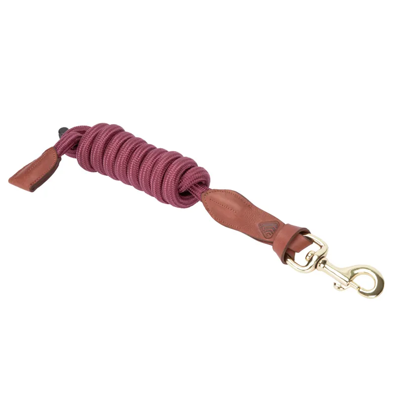 Velociti Lusso Leather Lead Rope - Burgundy