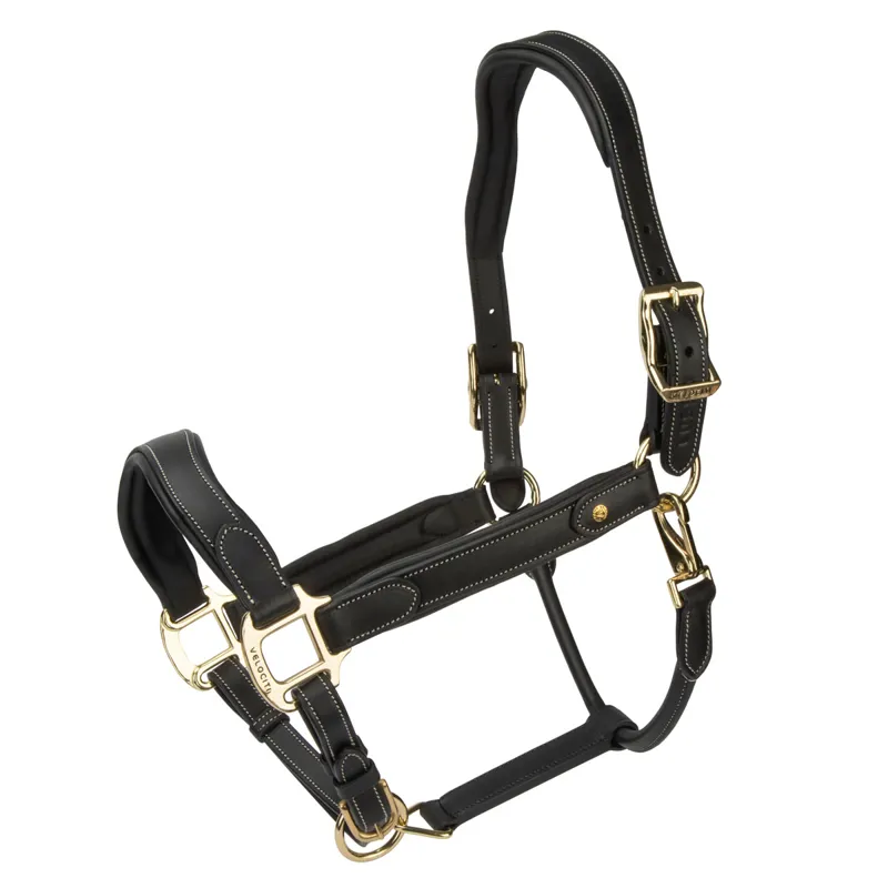 Velociti Lusso Lorca Leather Headcollar - Black