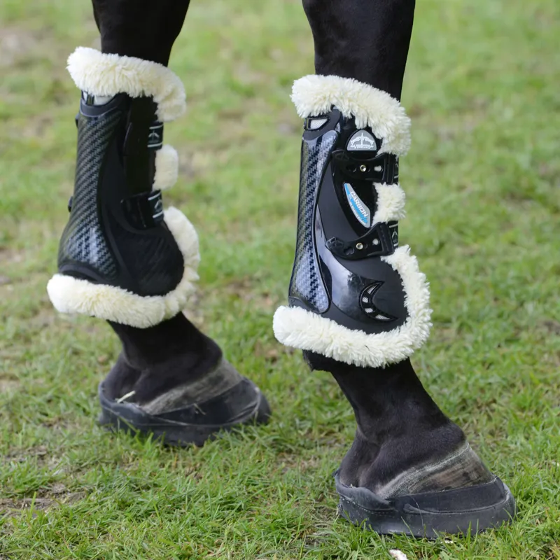 Veredus Carbon Gel Vento Save The Sheep Front Tendon Boots - Black-1