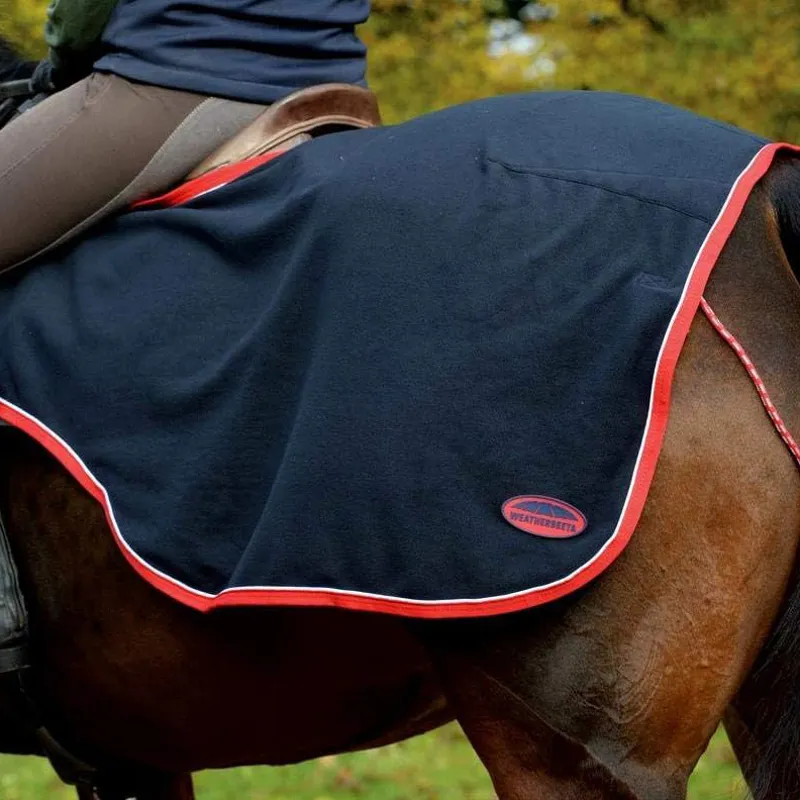 WeatherBeeta Fleece Exercise Sheet - Navy/Red/White