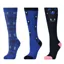 Dublin 3 Pack Junior Riding Socks - Cornflower Peekaboo Pony