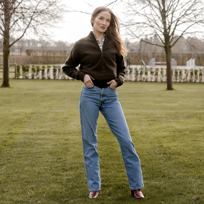Ariat Foxleigh Womens 1/2 Zip Sweatshirt - Earth-6