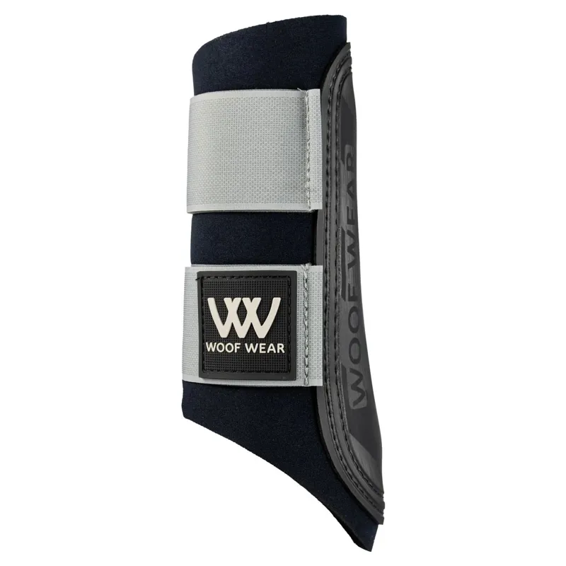 Woof Wear Club Brushing Boots - Black/Brushed Steel