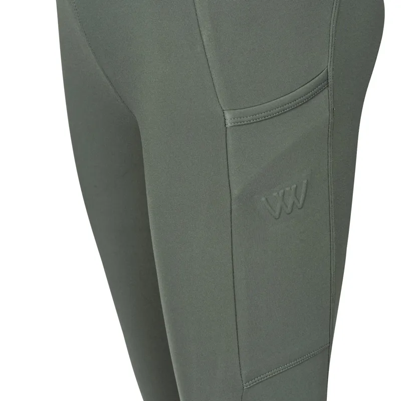 Woof Wear Original Full Grip Womens Riding Tights - Sage Green-1