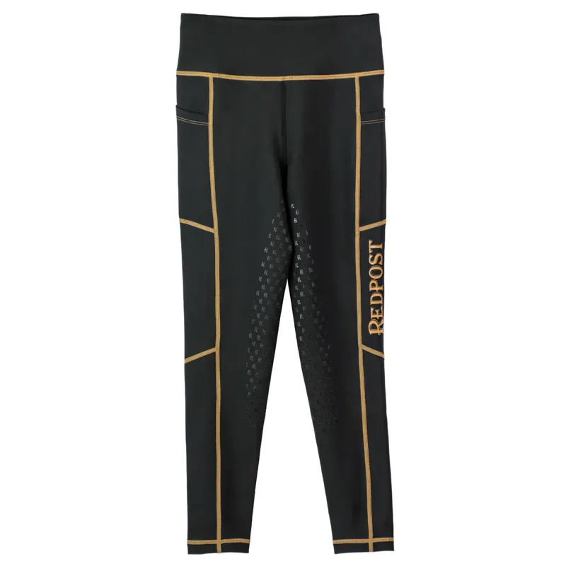 Redpost Adapt Full Grip Junior Riding Tights - Black Shadow