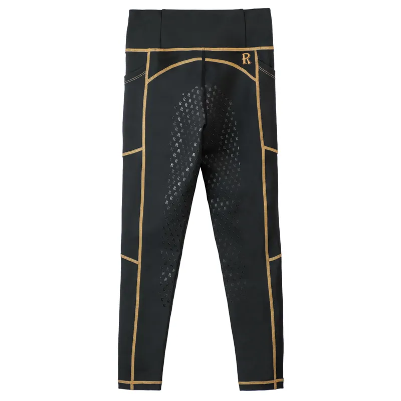 Redpost Adapt Full Grip Junior Riding Tights - Black Shadow-1