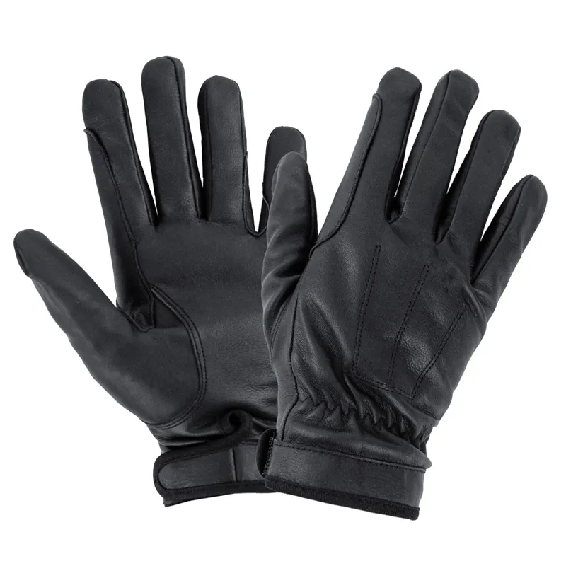 Equetech Junior Leather Show Gloves - Black