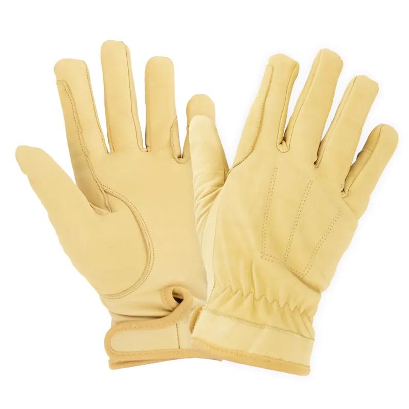 Equetech Junior Leather Show Gloves - Corn